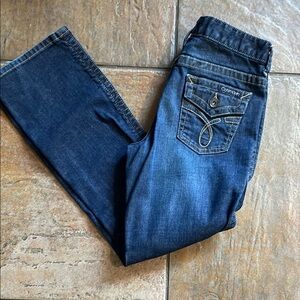 Calvin Klein Blue LeanBoot Contractor Jeans with Natural Fading